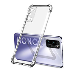 Silikon Schutzhülle Ultra Dünn Flexible Tasche Durchsichtig Transparent H02 für Huawei Honor 30 Pro Silber