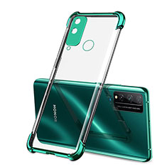 Silikon Schutzhülle Ultra Dünn Flexible Tasche Durchsichtig Transparent H02 für Huawei Honor Play4T Grün