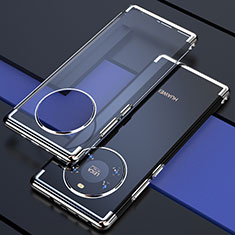 Silikon Schutzhülle Ultra Dünn Flexible Tasche Durchsichtig Transparent H02 für Huawei Mate 40 Silber