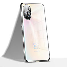 Silikon Schutzhülle Ultra Dünn Flexible Tasche Durchsichtig Transparent H02 für Huawei Nova 8 Pro 5G Silber
