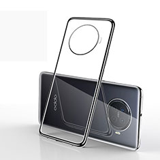Silikon Schutzhülle Ultra Dünn Flexible Tasche Durchsichtig Transparent H02 für Oppo Ace2 Schwarz