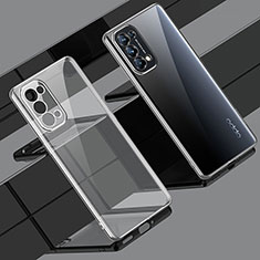 Silikon Schutzhülle Ultra Dünn Flexible Tasche Durchsichtig Transparent H02 für Oppo Find X3 Lite 5G Silber