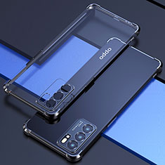 Silikon Schutzhülle Ultra Dünn Flexible Tasche Durchsichtig Transparent H02 für Oppo Reno6 5G Schwarz