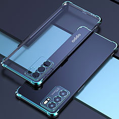 Silikon Schutzhülle Ultra Dünn Flexible Tasche Durchsichtig Transparent H02 für Oppo Reno6 Pro 5G India Grün