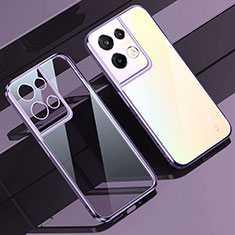 Silikon Schutzhülle Ultra Dünn Flexible Tasche Durchsichtig Transparent H02 für Oppo Reno9 5G Violett