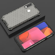 Silikon Schutzhülle Ultra Dünn Flexible Tasche Durchsichtig Transparent H02 für Samsung Galaxy A20s Grau