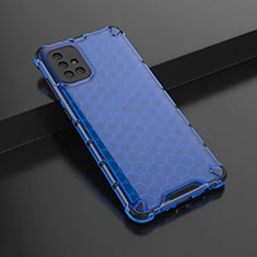 Silikon Schutzhülle Ultra Dünn Flexible Tasche Durchsichtig Transparent H02 für Samsung Galaxy A51 5G Blau