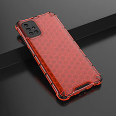 Silikon Schutzhülle Ultra Dünn Flexible Tasche Durchsichtig Transparent H02 für Samsung Galaxy A51 5G Rot