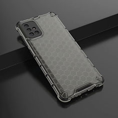 Silikon Schutzhülle Ultra Dünn Flexible Tasche Durchsichtig Transparent H02 für Samsung Galaxy A71 4G A715 Schwarz