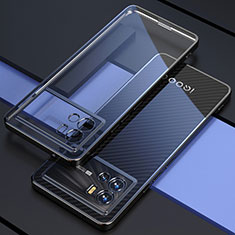 Silikon Schutzhülle Ultra Dünn Flexible Tasche Durchsichtig Transparent H02 für Vivo iQOO 9 5G Schwarz