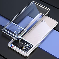 Silikon Schutzhülle Ultra Dünn Flexible Tasche Durchsichtig Transparent H02 für Vivo iQOO 9 5G Silber