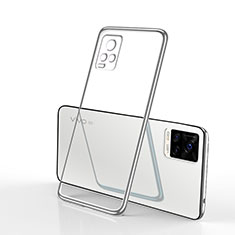 Silikon Schutzhülle Ultra Dünn Flexible Tasche Durchsichtig Transparent H02 für Vivo V20 Pro 5G Silber