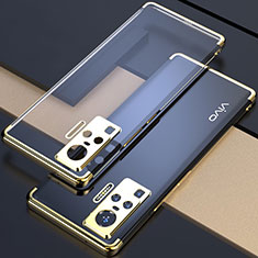 Silikon Schutzhülle Ultra Dünn Flexible Tasche Durchsichtig Transparent H02 für Vivo X50 Pro 5G Gold