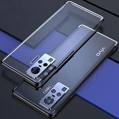 Silikon Schutzhülle Ultra Dünn Flexible Tasche Durchsichtig Transparent H02 für Vivo X50 Pro 5G Schwarz