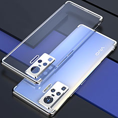 Silikon Schutzhülle Ultra Dünn Flexible Tasche Durchsichtig Transparent H02 für Vivo X50 Pro 5G Silber