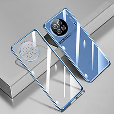 Silikon Schutzhülle Ultra Dünn Flexible Tasche Durchsichtig Transparent H02 für Vivo X90 Pro 5G Blau