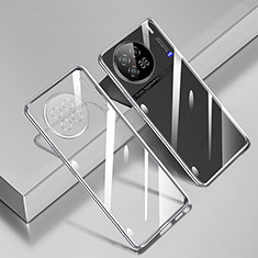 Silikon Schutzhülle Ultra Dünn Flexible Tasche Durchsichtig Transparent H02 für Vivo X90 Pro 5G Silber