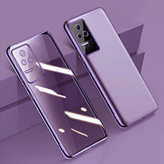 Silikon Schutzhülle Ultra Dünn Flexible Tasche Durchsichtig Transparent H02 für Xiaomi Poco F4 5G Violett
