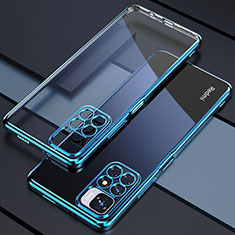 Silikon Schutzhülle Ultra Dünn Flexible Tasche Durchsichtig Transparent H02 für Xiaomi Redmi 10 (2022) Blau