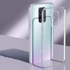Silikon Schutzhülle Ultra Dünn Flexible Tasche Durchsichtig Transparent H02 für Xiaomi Redmi Note 9 Silber