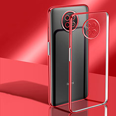 Silikon Schutzhülle Ultra Dünn Flexible Tasche Durchsichtig Transparent H02 für Xiaomi Redmi Note 9T 5G Rot