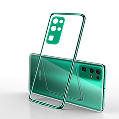 Silikon Schutzhülle Ultra Dünn Flexible Tasche Durchsichtig Transparent H03 für Huawei Honor 30 Grün
