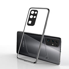 Silikon Schutzhülle Ultra Dünn Flexible Tasche Durchsichtig Transparent H03 für Huawei Honor 30 Schwarz