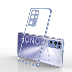 Silikon Schutzhülle Ultra Dünn Flexible Tasche Durchsichtig Transparent H03 für Huawei Honor 30 Silber