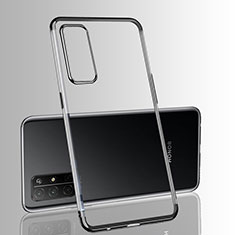 Silikon Schutzhülle Ultra Dünn Flexible Tasche Durchsichtig Transparent H03 für Huawei Honor 30S Schwarz