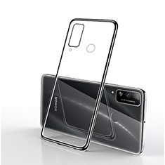 Silikon Schutzhülle Ultra Dünn Flexible Tasche Durchsichtig Transparent H03 für Huawei Honor Play4T Schwarz