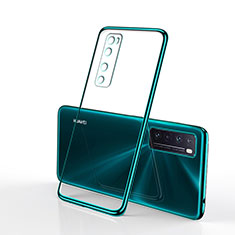 Silikon Schutzhülle Ultra Dünn Flexible Tasche Durchsichtig Transparent H03 für Huawei Nova 7 5G Grün