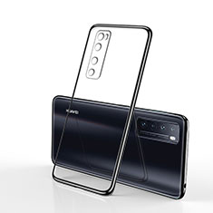 Silikon Schutzhülle Ultra Dünn Flexible Tasche Durchsichtig Transparent H03 für Huawei Nova 7 5G Schwarz