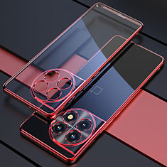 Silikon Schutzhülle Ultra Dünn Flexible Tasche Durchsichtig Transparent H03 für OnePlus 11 5G Rot