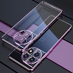 Silikon Schutzhülle Ultra Dünn Flexible Tasche Durchsichtig Transparent H03 für OnePlus Ace 2 Pro 5G Violett