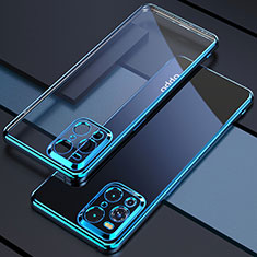 Silikon Schutzhülle Ultra Dünn Flexible Tasche Durchsichtig Transparent H03 für Oppo Find X3 5G Blau