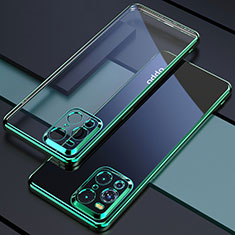 Silikon Schutzhülle Ultra Dünn Flexible Tasche Durchsichtig Transparent H03 für Oppo Find X3 5G Grün