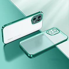 Silikon Schutzhülle Ultra Dünn Flexible Tasche Durchsichtig Transparent H03 für Oppo Find X5 Pro 5G Grün