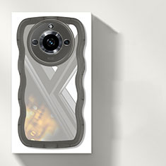 Silikon Schutzhülle Ultra Dünn Flexible Tasche Durchsichtig Transparent H03 für Realme 11 Pro 5G Schwarz