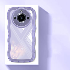 Silikon Schutzhülle Ultra Dünn Flexible Tasche Durchsichtig Transparent H03 für Realme 11 Pro 5G Violett