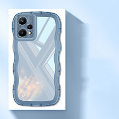 Silikon Schutzhülle Ultra Dünn Flexible Tasche Durchsichtig Transparent H03 für Realme 9 Pro+ Plus 5G Blau