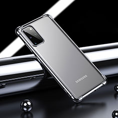 Silikon Schutzhülle Ultra Dünn Flexible Tasche Durchsichtig Transparent H03 für Samsung Galaxy S20 Plus 5G Schwarz