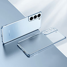 Silikon Schutzhülle Ultra Dünn Flexible Tasche Durchsichtig Transparent H03 für Samsung Galaxy S21 5G Hellblau