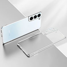 Silikon Schutzhülle Ultra Dünn Flexible Tasche Durchsichtig Transparent H03 für Samsung Galaxy S21 5G Silber