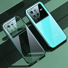 Silikon Schutzhülle Ultra Dünn Flexible Tasche Durchsichtig Transparent H03 für Vivo X80 Pro 5G Grün