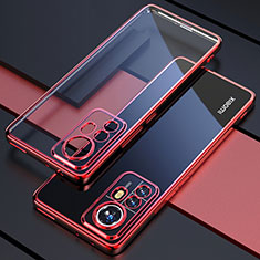 Silikon Schutzhülle Ultra Dünn Flexible Tasche Durchsichtig Transparent H03 für Xiaomi Mi 12 5G Rot