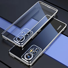 Silikon Schutzhülle Ultra Dünn Flexible Tasche Durchsichtig Transparent H03 für Xiaomi Mi 12 5G Silber