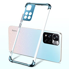 Silikon Schutzhülle Ultra Dünn Flexible Tasche Durchsichtig Transparent H03 für Xiaomi Poco X4 NFC Blau