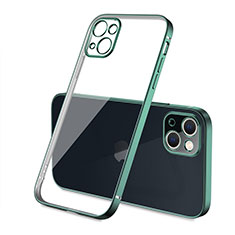 Silikon Schutzhülle Ultra Dünn Flexible Tasche Durchsichtig Transparent H04 für Apple iPhone 13 Mini Grün
