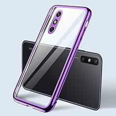 Silikon Schutzhülle Ultra Dünn Flexible Tasche Durchsichtig Transparent H04 für Huawei Enjoy 10e Violett