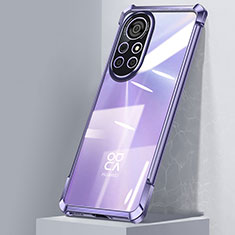 Silikon Schutzhülle Ultra Dünn Flexible Tasche Durchsichtig Transparent H04 für Huawei Nova 8 Pro 5G Violett